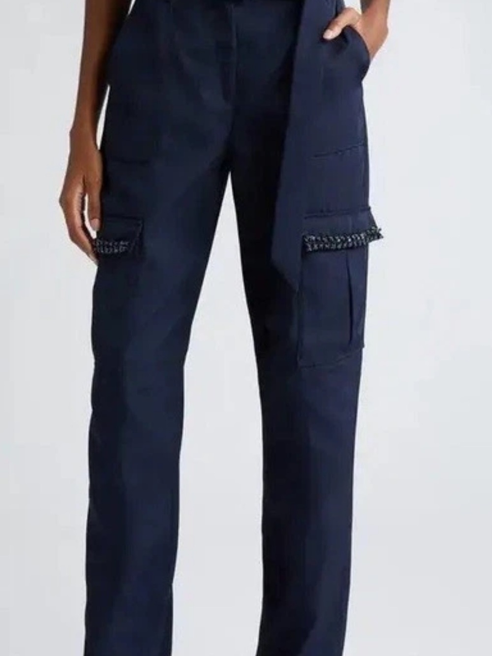 cinq a sept Navy Straight-Leg Cargo Pants